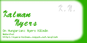 kalman nyers business card